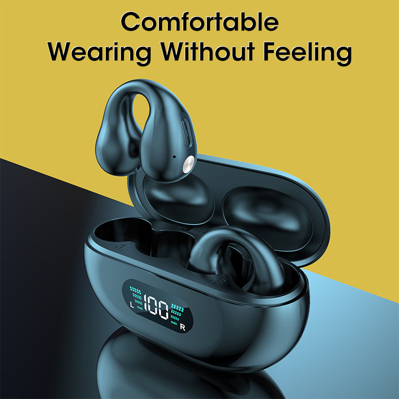 Bone Conduction TWS Bluetooth 5.3 Earbuds with Touch Control