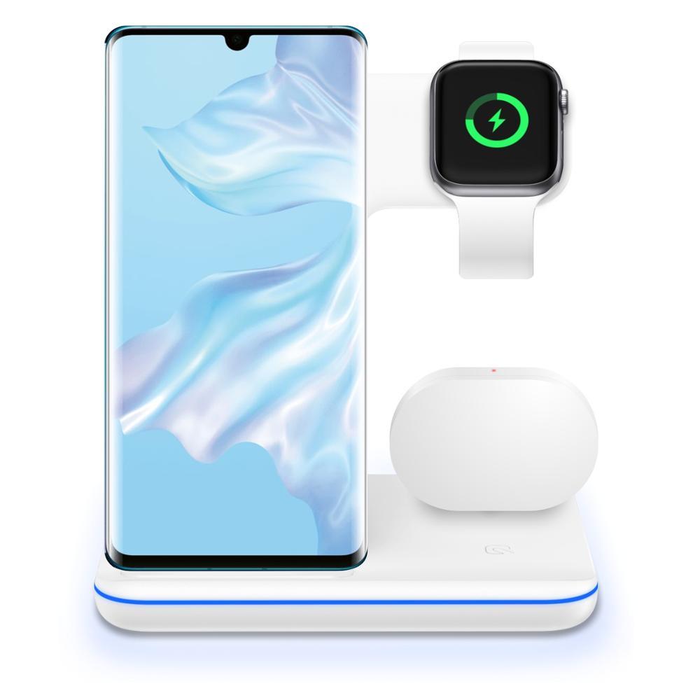 3-in-1 Wireless Charger Stand for Phone, Watch & Earphones