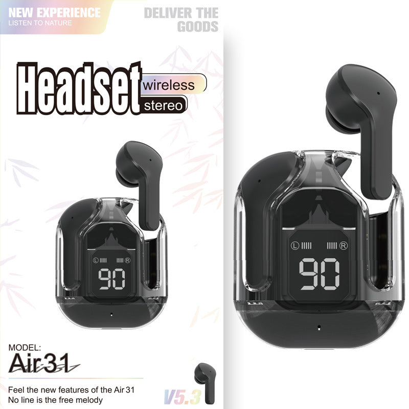 Mini Transparent Wireless Bluetooth Headset with ENC Noise Reduction