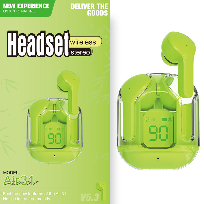 Mini Transparent Wireless Bluetooth Headset with ENC Noise Reduction