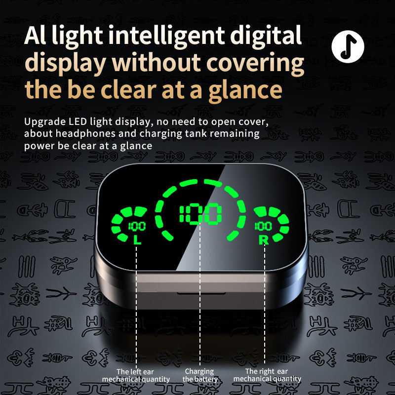 YD03 Wireless Bluetooth TWS Headset with Smart Digital Display