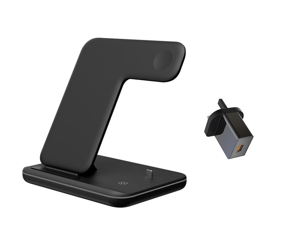 3-in-1 Wireless Charger Stand for Phone, Watch & Earphones