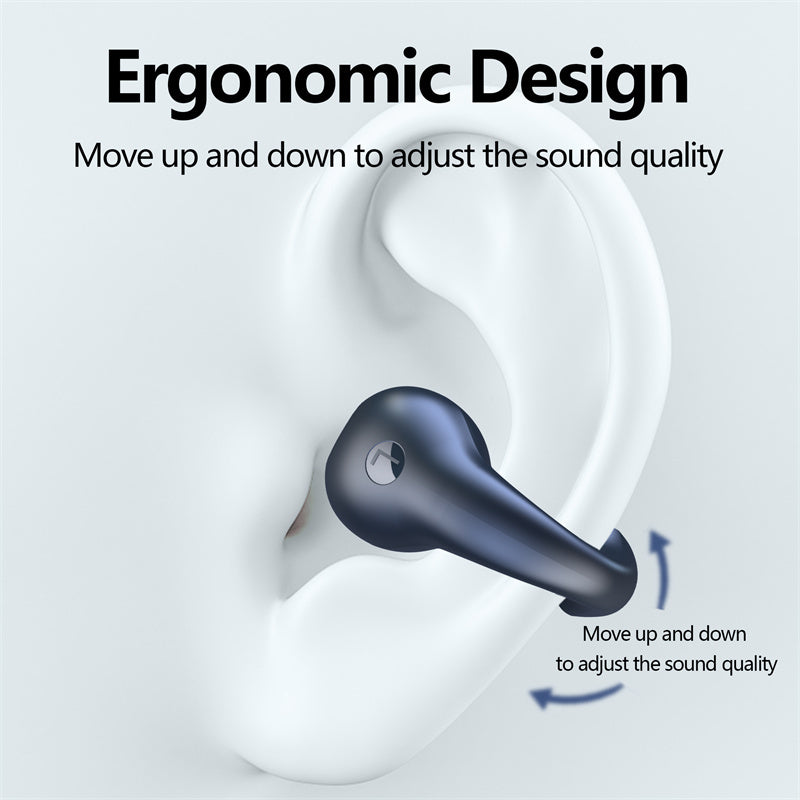 Bone Conduction TWS Bluetooth 5.3 Earbuds with Touch Control