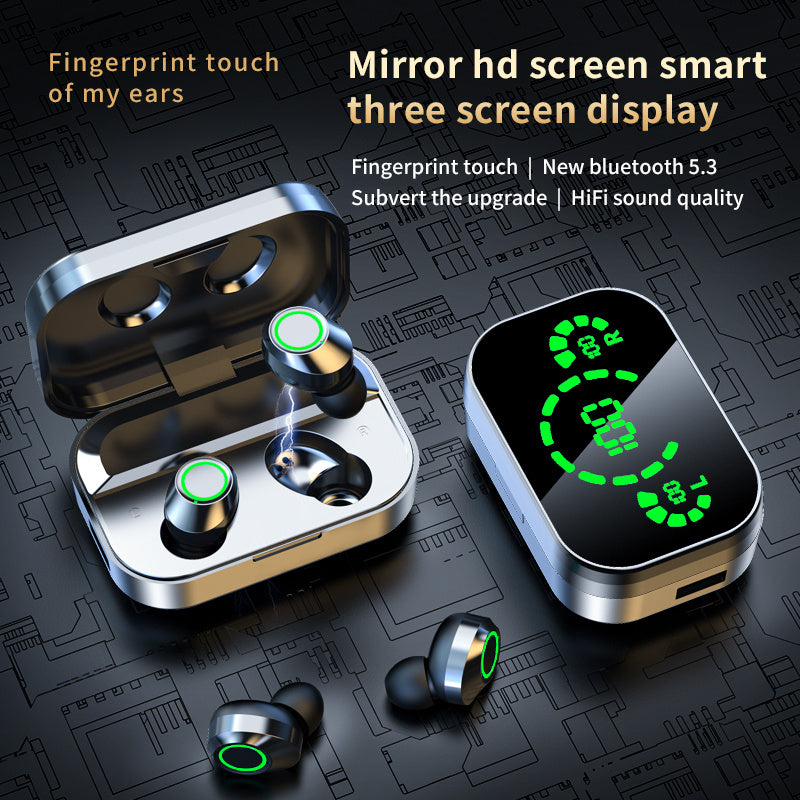 YD03 Wireless Bluetooth TWS Headset with Smart Digital Display