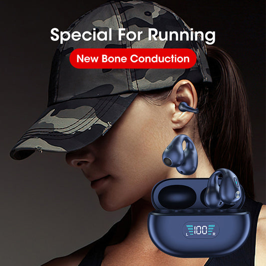 Bone Conduction TWS Bluetooth 5.3 Earbuds with Touch Control